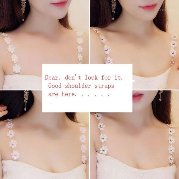 

new pearl two-color daffodil korean pearl two-color daffodil underwear non-slip shoulder strap1, Black;white