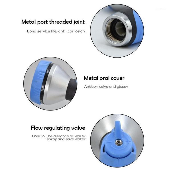 

8 patterns water gun hose nozzle watering spray high pressure plant water sprinkler irrigation tools1