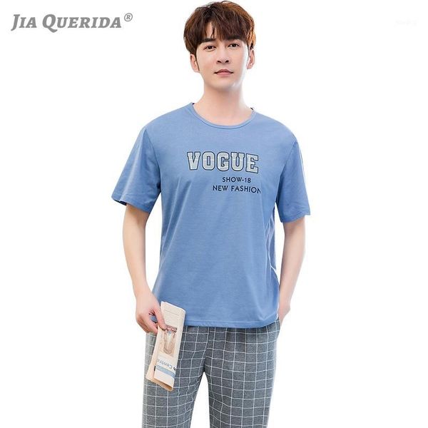 

новая мода pijama hombre хлопок летняя домашняя одежда с короткими рукавами длиды длинные брюки мужские пижамы повседневная мужчины досуг до, Black;brown