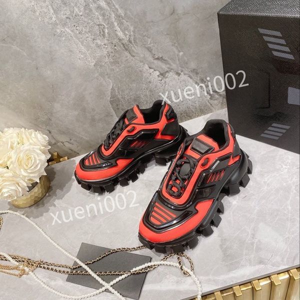 

designer sneaker boots platform loafers women mens casual shoes height-increasing shoe chaussures stitching breathable black white sneakers