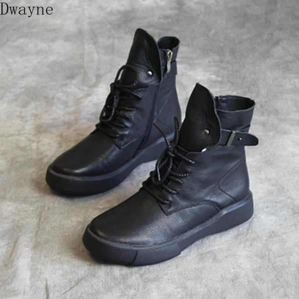 

autumn and winter 2020 new boots original handmade leather wild women's shoes european and american fashion boots, Black