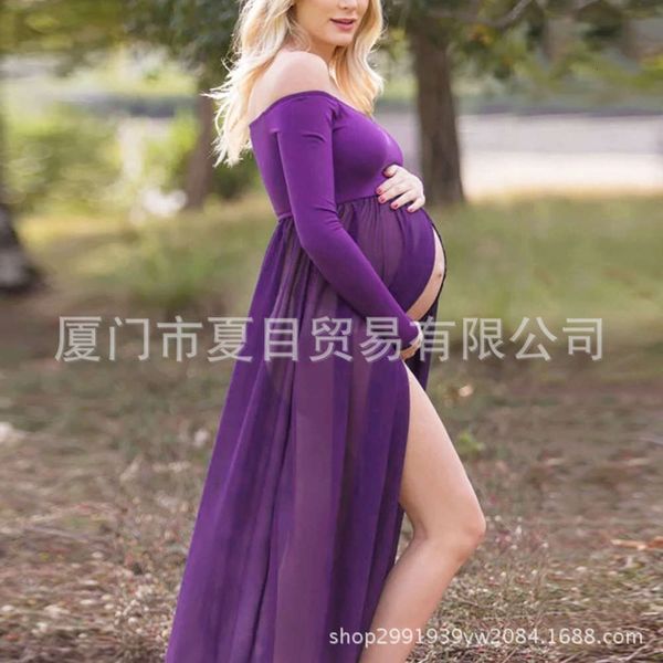 

women chiffon p take drs pregnant floor long skirt, Black;gray