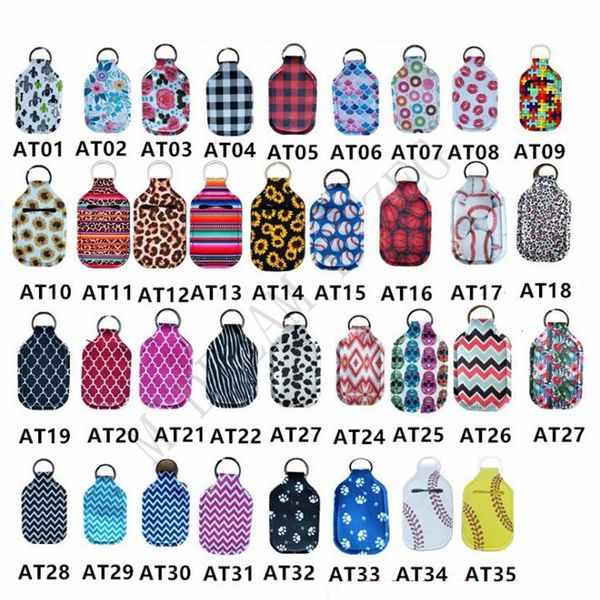 

christmas hand sanitizer 190 colors holder colorful chapstick lipstick neoprene keychain mini bottle coveru2gp