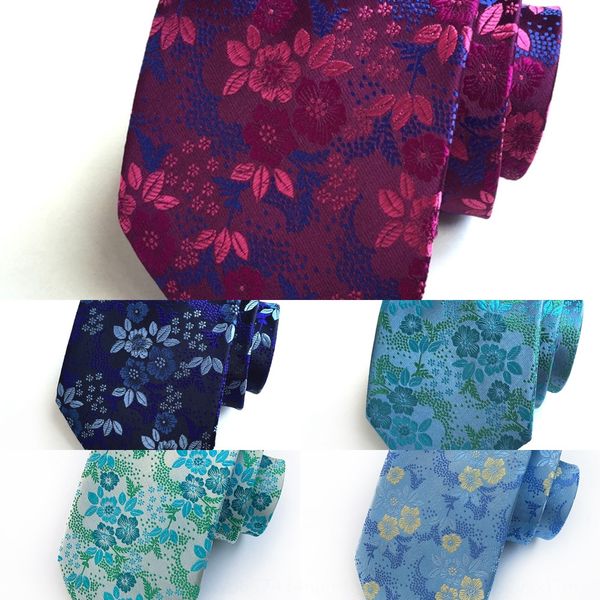 

hxva new design accessories plaid cravat tie red black silk jacqurd weave neckties for men business wedding 8cm paisley ties gifts t200805, Blue;purple