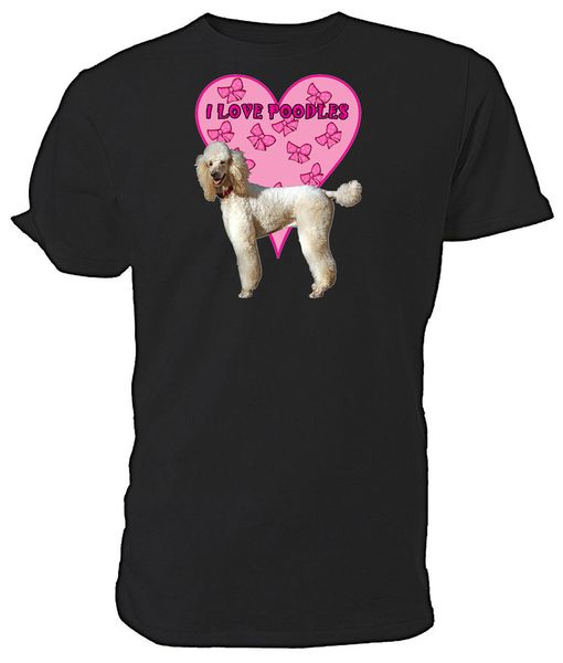 

poodle dog t shirt, i love poodles - choice of size & colours cool tee shirt sport hooded sweatshirt hoodie