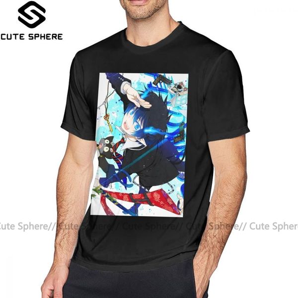 

синий экзорцист футболка okumura мефисто футболка 100 man tee shirt xxx с коротким рукавом печати классический симпатичные tshirt спорта с к