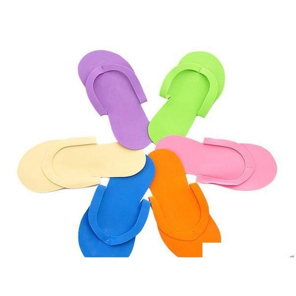 

wholesale-100pcs/lot disposable slipper / eva foam salon spa slipper / disposable pedicure thong s qylpli sweet07