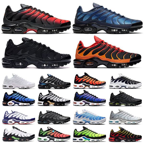 

new mens sneakers tn plus triple white lava red black gradient oreo pimento smoke grey crater sports womens trainers size 36-45