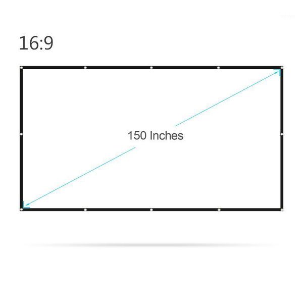 

projection screens 60 inches projector screen widescreen 16:9 portabl anti-crease foldable indoor outdoor movies for home office1