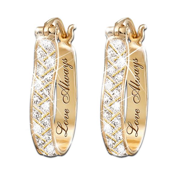 

februaryfrost brand shine women hoop earring wedding engagement dance party gorgeous girl earrings simple stylish accessories new drop ship, Golden;silver
