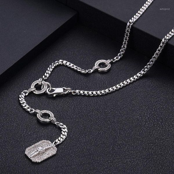 

earrings & necklace accking shiny chain for women and men party dubai african tribe cz crystal jewelry gift women1, Silver