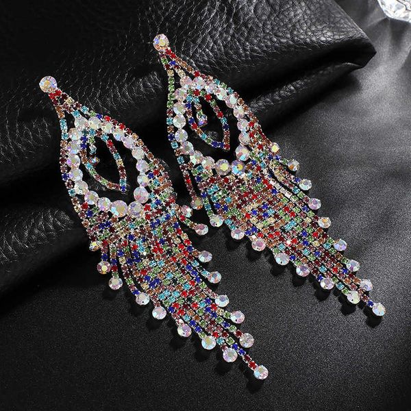 

creative long tassel bride earrings e647, Golden