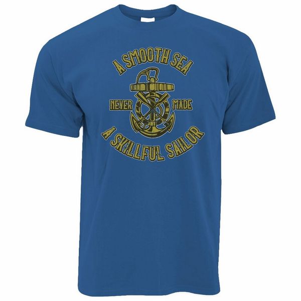 

boat tee t shirt smooth sea never made a skillful sailor breathable men t-shirt sport hooded sweatshirt hoodie