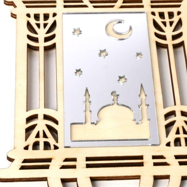 

christmas decorations islam eid ramadan mubarak hollow wooden hanging lantern baubles plaque ornament with rope 2021 1