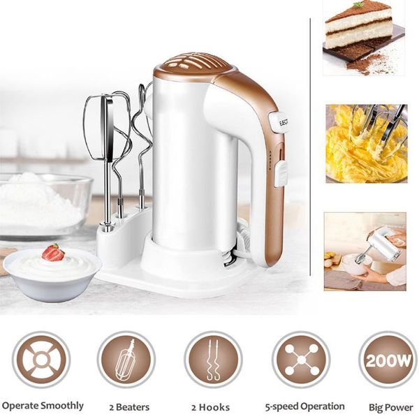 

5 speeds 200w high power electric mixer hand blender dough blender egg beater hand mixer for kitchen 220v eu1
