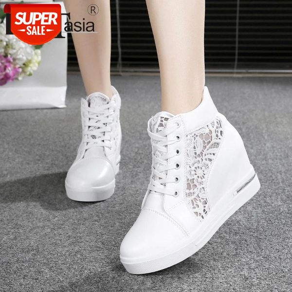 

doratasia fresh white female platform sneakers breathable mesh summer sneakers women elegant height increasing shoes woman #hr02