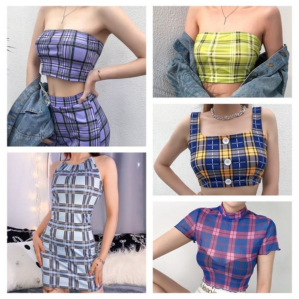 

designer 2019 plaid trousers dress female black friday 2021 deals, Black;gray