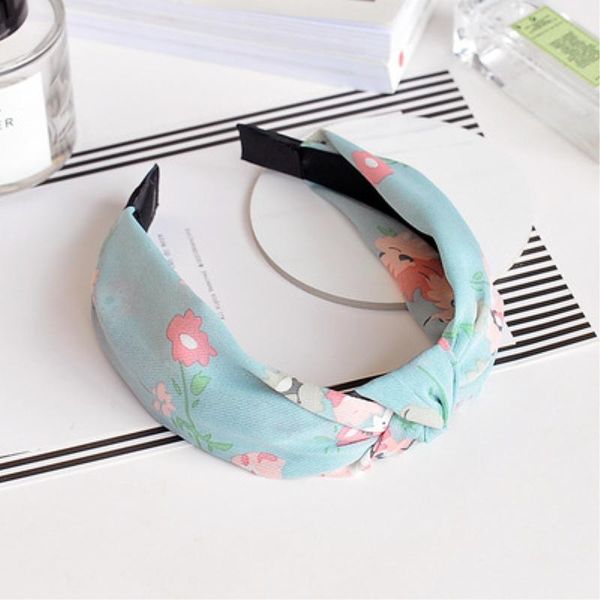 

cute sweet cross knot wide headband women hair bands vintage flower printing headband head hoop turban hair accessories headwear q bbyqjq