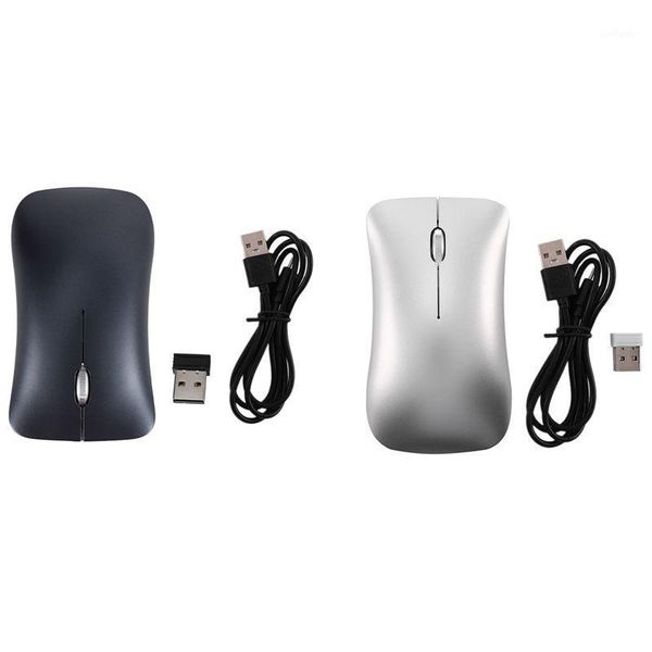 

mice 2pcs bluetooth 5.0 / 3.0 + 2.4g three-mode wireless mouse silent aluminum alloy - navy black & space silver1
