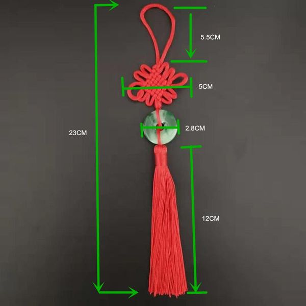 

10pcs lot green jade piece chinese knot tassels silk fringe pendant diy home textile curtain garment jewelry flower tassel trim h wmtqeo
