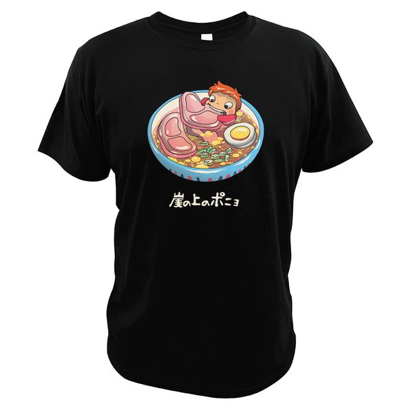 

noodle swim ponyo t shirt hayao miyazaki famous japanese cartoon o-neck 100% cotton t-shirt eu size sport hooded sweatshirt hoodie