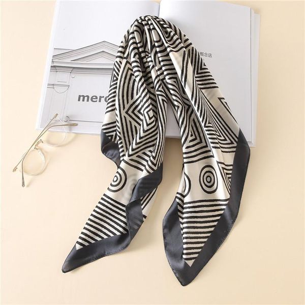 

scarves fashion spring and summer 2021 women's print square lady sunscreen silk beach shawl style quality muslim headscarf, Blue;gray