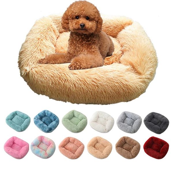 

square super soft dog bed warm plush cat mat dog beds for large dogs puppy bed house nest cushion pet product accessories