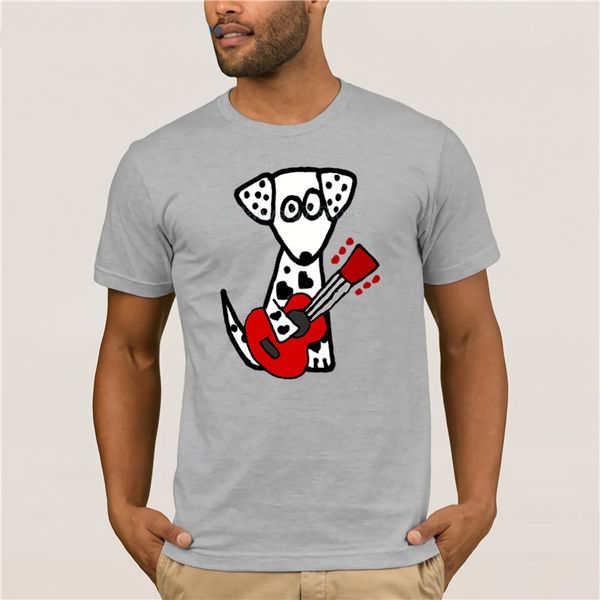 

printed crew sleeve casual funny spotted dog playing guitar art summer fashion street short sleeve hooded sweatshirt hoodie men t shirt