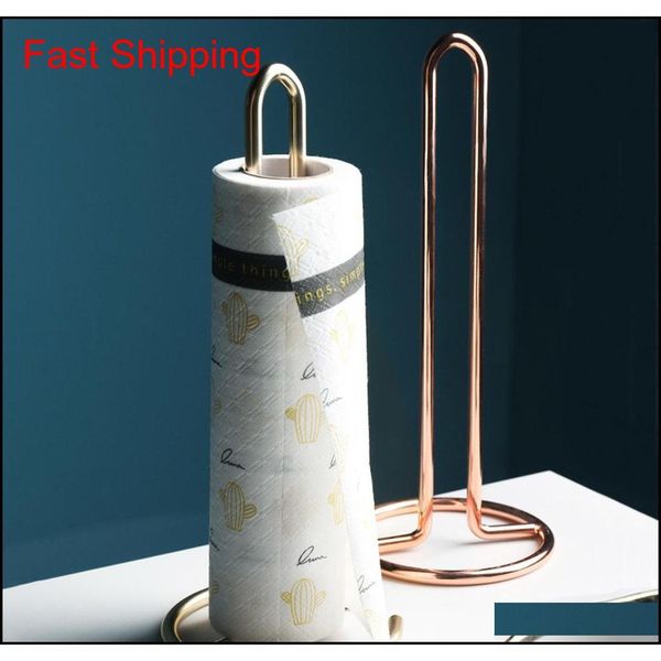 

stainless steel kitchen roll paper towel holder bathroom tissue stand rose gold napkins rack home kitchen storage qylgcq homes2011