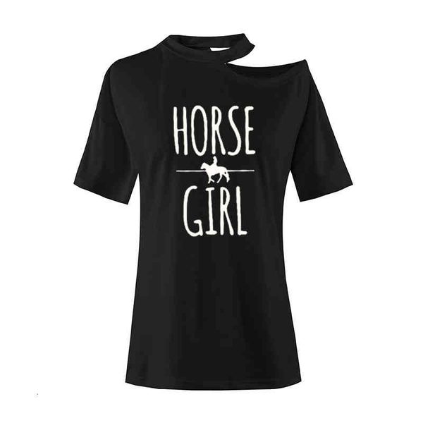 

summer women causal tee shirt camisetas mujer horse girl letter t shirt women short sleeve o neck loose blusas, White