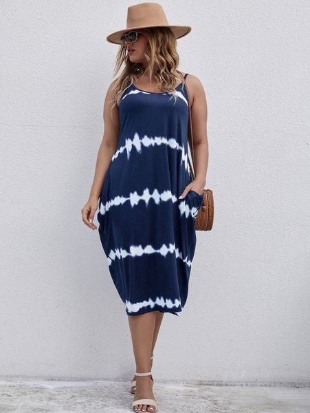 

plus colorblock cami cocoon dress a5w7#, Black