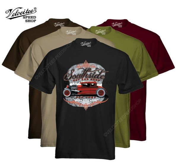 

velocitee mens southside rat rod muscle car v8 retro w15908 hoodie designers t shirts sweatshirt