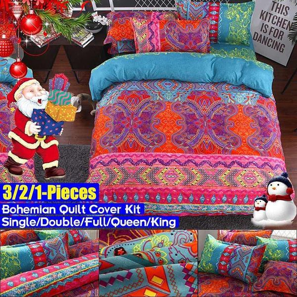 

bedding sets bet set bohemian duvet cover mandala reversible flower coverlet single/double/full//king1