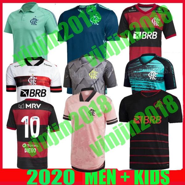

2020 camisa flamengo outubro rosa soccer jerseys 2021 camisetas de fútbol gabriel b. diego 20 21 pedro gerson pink men kids football shirt, Black;yellow