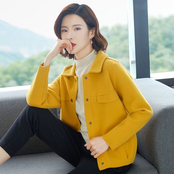 

ujdbb нового стиль с свитером воротником и толстым sweatercardigan для женщин нового стиля короткого с коротким воротничком и толщиной горя, White;black