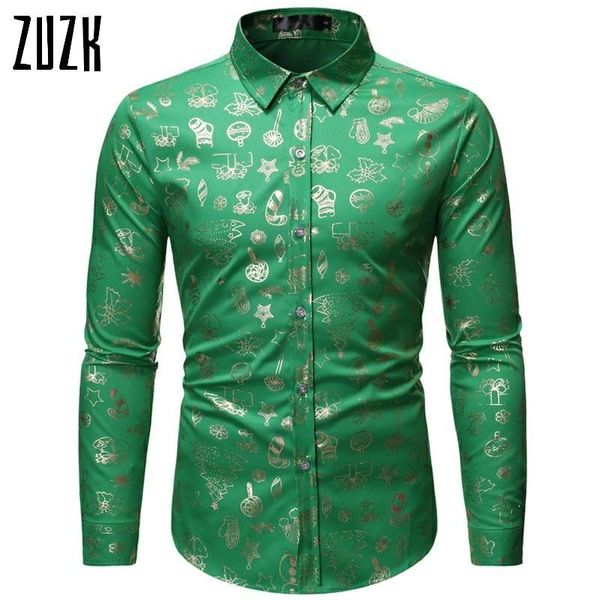 

mens christmas shirt casual slim fit men shirts bronzing black shirt mens printed long sleeve button up men camisas hombre, White;black
