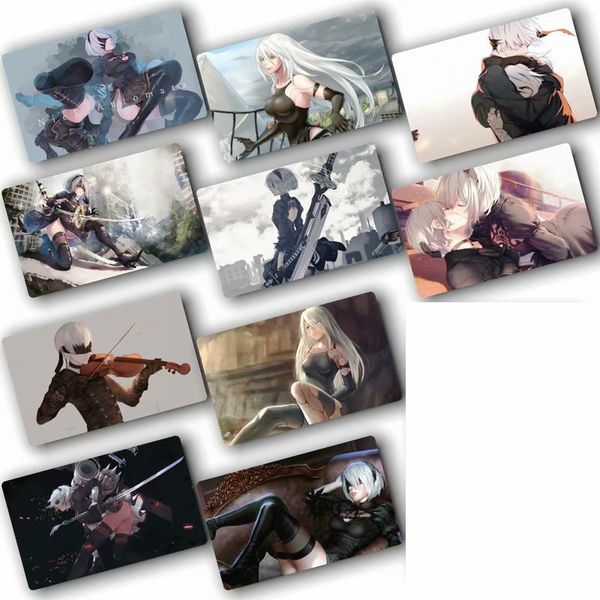 Nier: Automata Наклейка Различный стиль Аниме Наклейки Автобус ID Водонепроницаемый DIY Card Stikers Classic Toys LJ201019