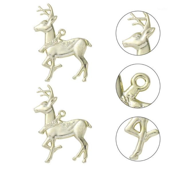 

30 pcs electroplating reindeer adornment hanging pendant for decor gift1