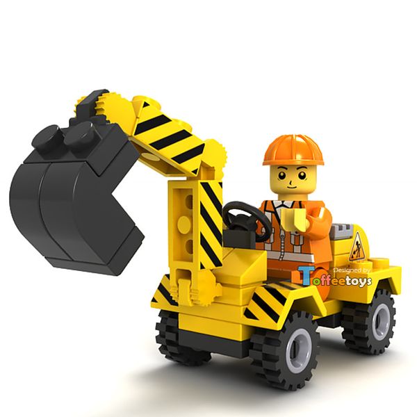 

21002 jie star city construction team mini excavator model building blocks enlighten figure toys for children christmas gift