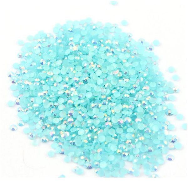 

aquamarine ab 2mm,m,4mm nail art resin jelly rhinestone round flatback for diy nail art acc jllczl, Black