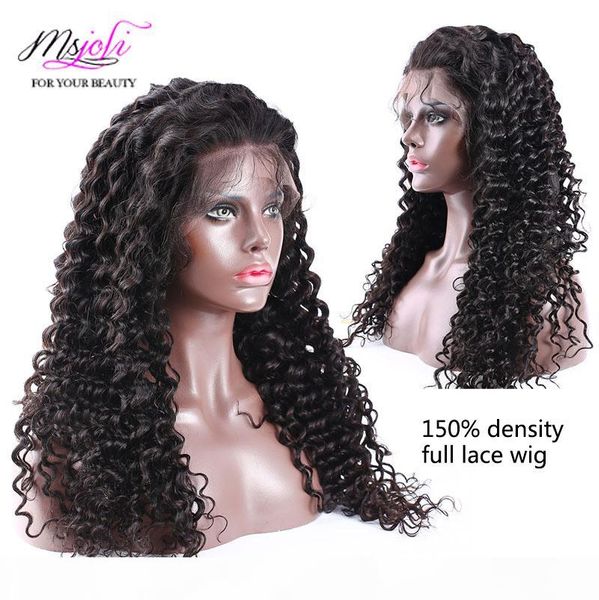 

9a deep wave human hair lace front wigs 10-28inch brazilian hair malaysian hair lace front wigs, Black;brown