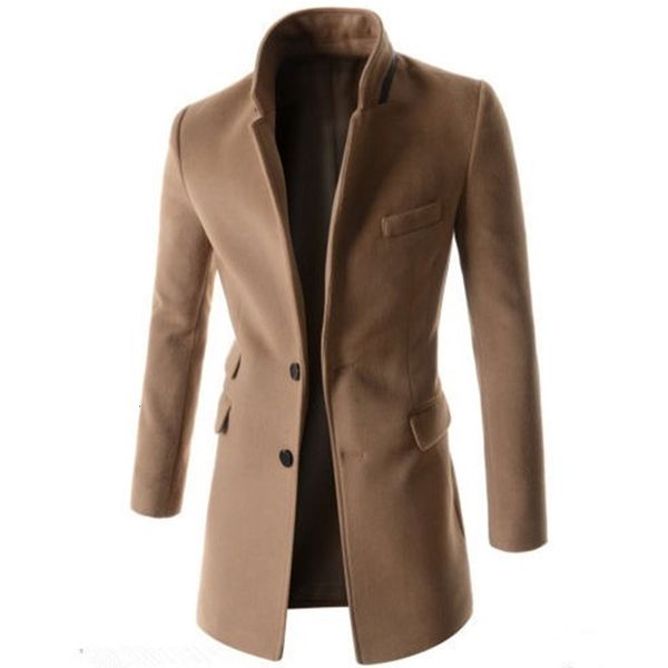 

16 new tweed coat three dimensional slim cut design windbreaker, Tan;black