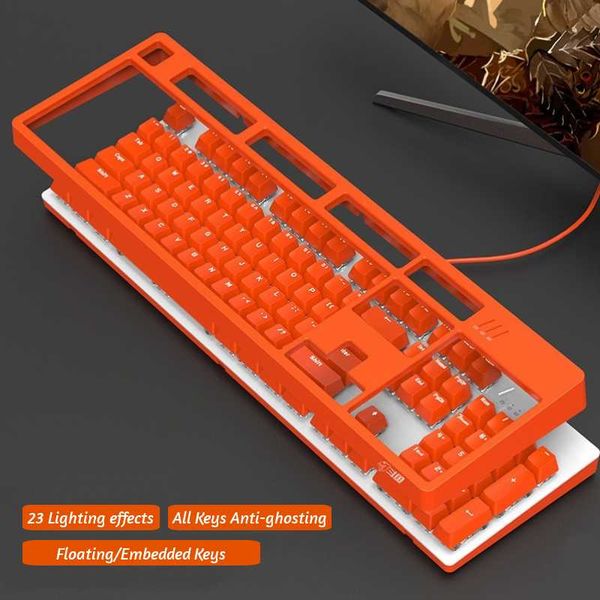 

keyboards dkm150 mechanical gaming keyboard with detachable panel 4 types switch optional usb wired gamer for pc/laptop