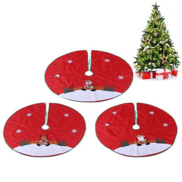 

christmas tree skirt red flannelette christmas tree skirt base floor mat apron cover party home decorations