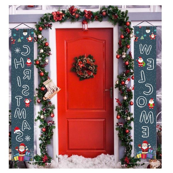 

клаус занавес украшения для дома дверс санта, висит дверь, висит ткань, живопись натальной кулонкой рождественские рождественские стены деко