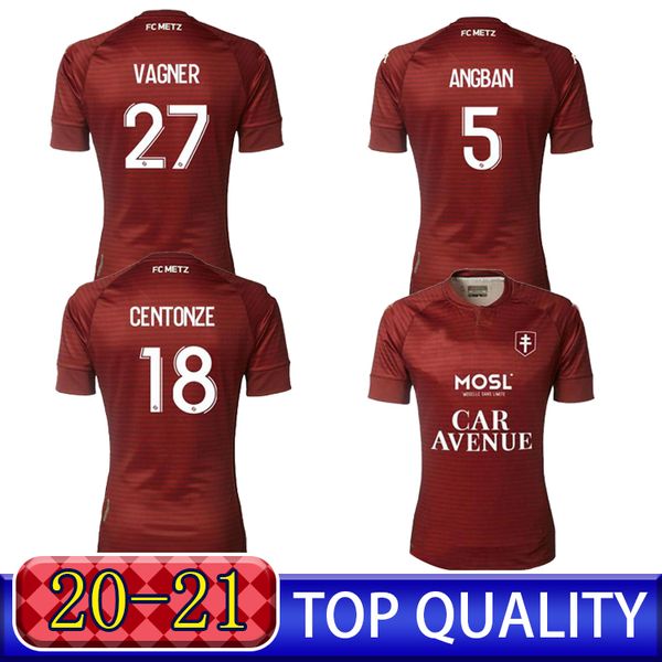 

maillot de foot 20 21 metz soccer jersey fc 2020 2021 red blue boulaya diallo centonze bronn vagner home high-quality football shirt, Black;yellow