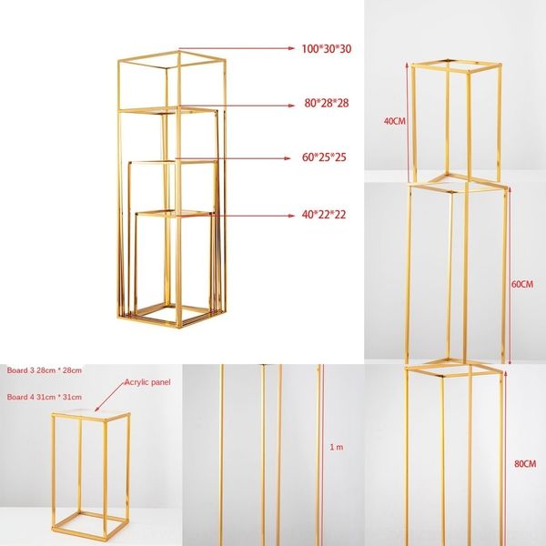 

yvssr iron guide golden box geometric frame frame t-stage decoration wedding flower rack and props propsf1wzj