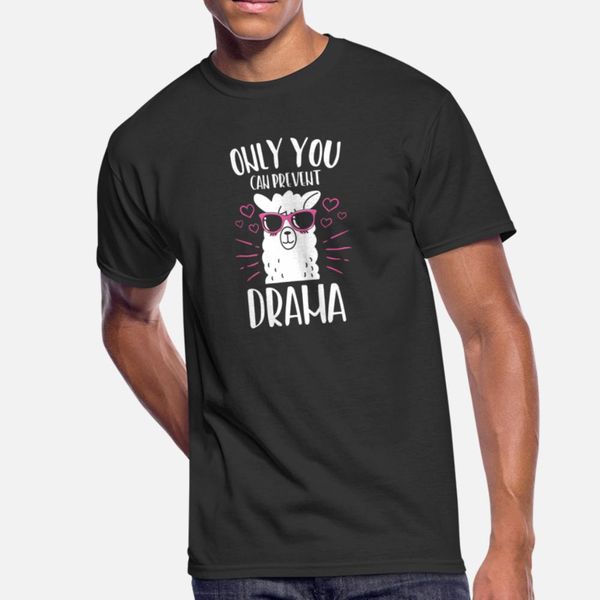 

only you can prevent the drama llama alpaca gift designers graphic t shirt comic digital printing casual tracksuit hoodie sweatshirt