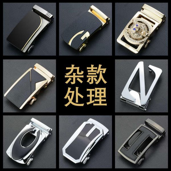 

chang'an belt head buckle men's belt buckle zinc alloy miscellaneous belt, Black;brown