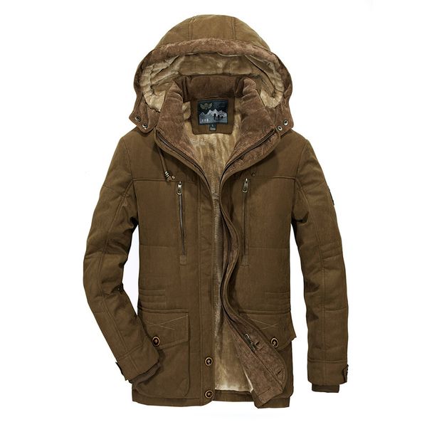 

winter mens jacket man thick fleece warm army tactical coats men mid-long outwear windbreaker hooded jackets clothing 6xl, Black;brown